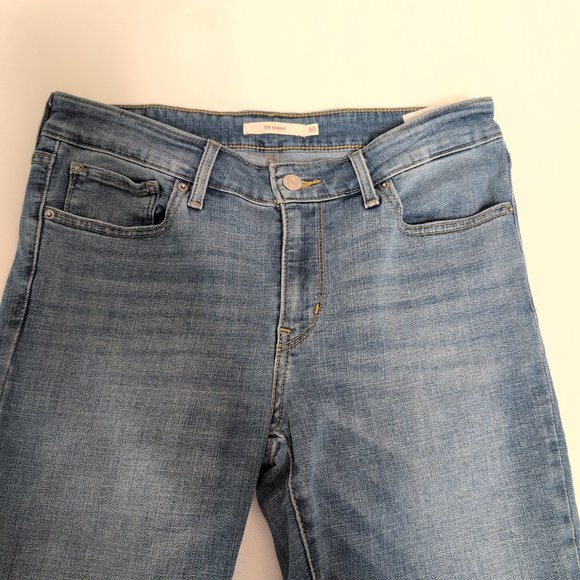 Levi's 711 Skinny Jeans - Women's Size 30 Light Blue - Picture 6 of 10